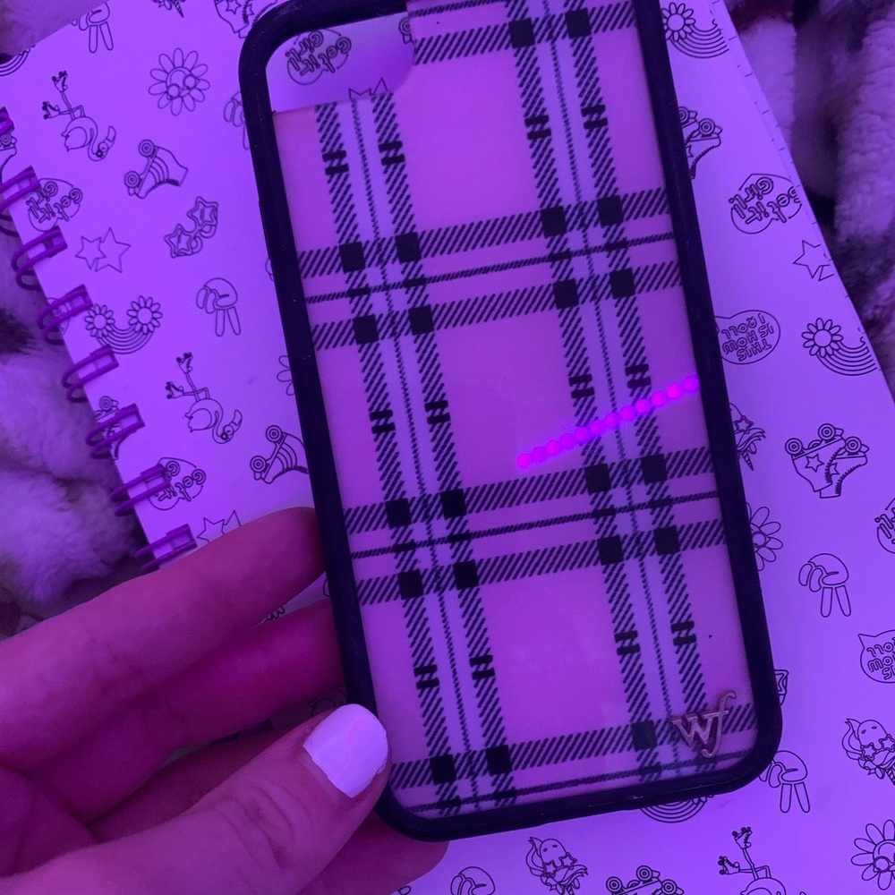 wildflower pink plaid phone case (6s)